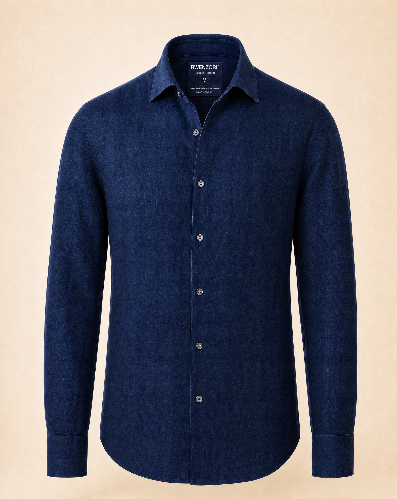 Linen Resort Shirt - Navy