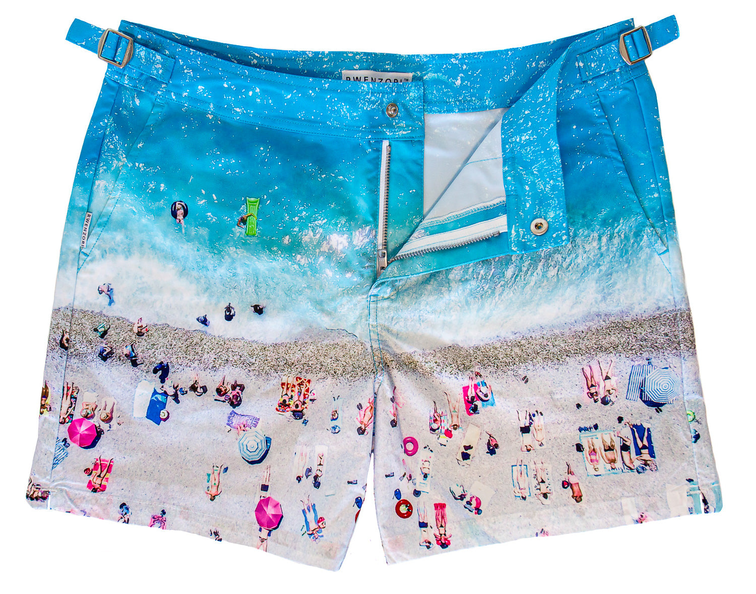 Men’s French Riviera swim shorts by Rwenzori – inspired by the Côte d’Azur.