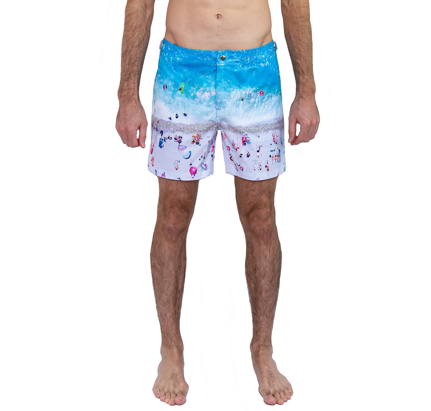 Rwenzori French Riviera quick-dry swim shorts with tailored European fit front view.