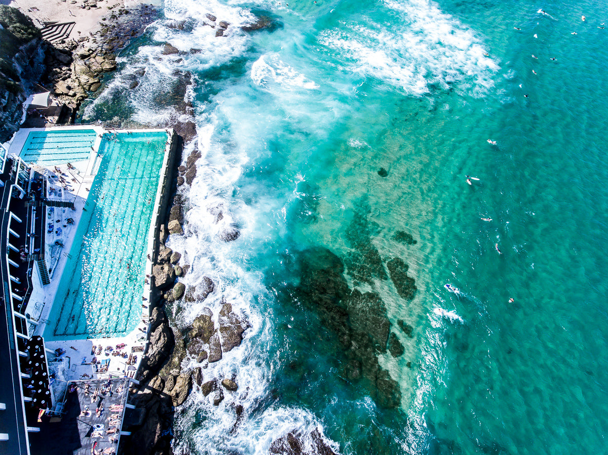 Rwenzori photo print swim trunks about this print - Bondi Beach, Sydney Australia.