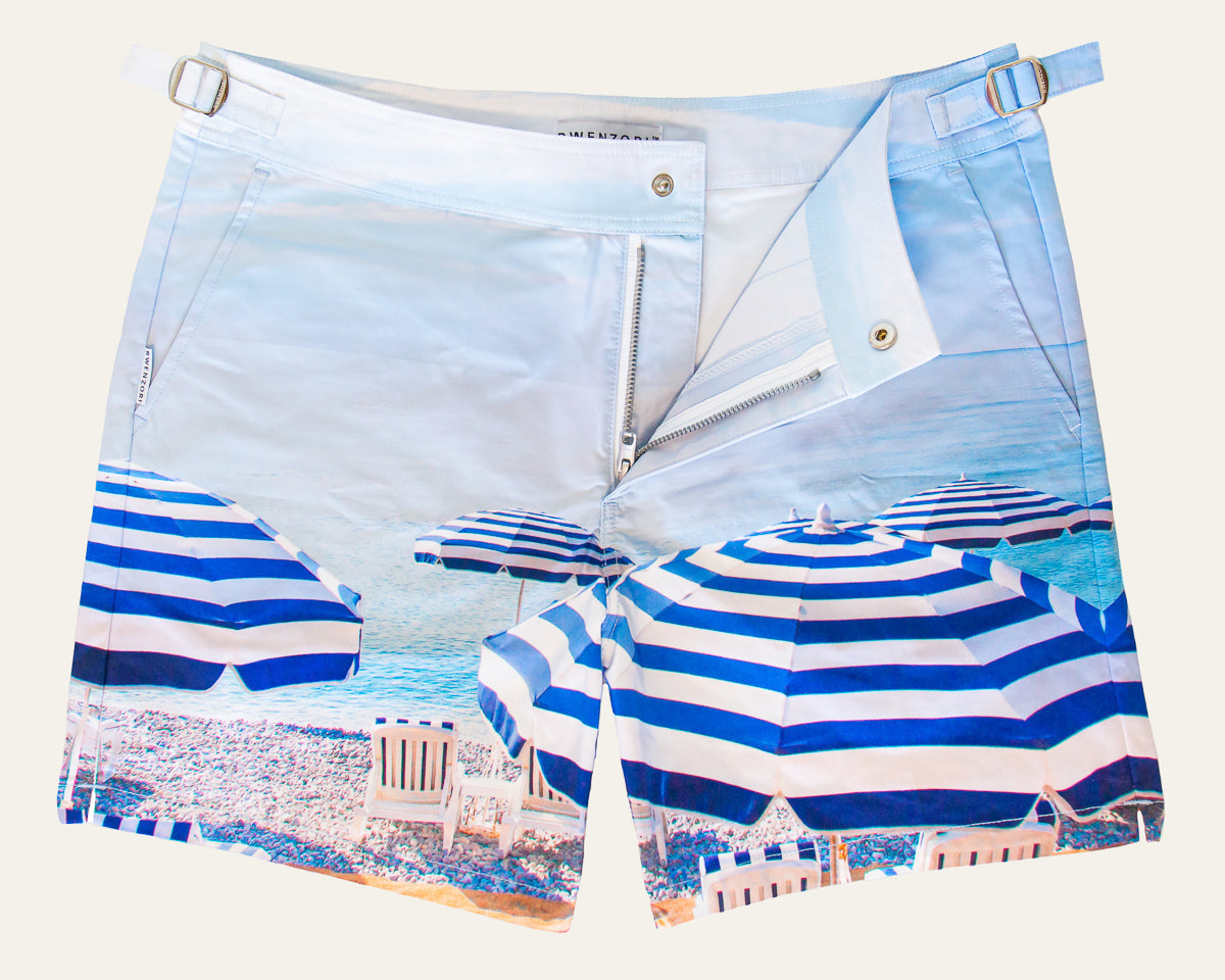 Rwenzori photo print swim trunks finer details - St Tropez.